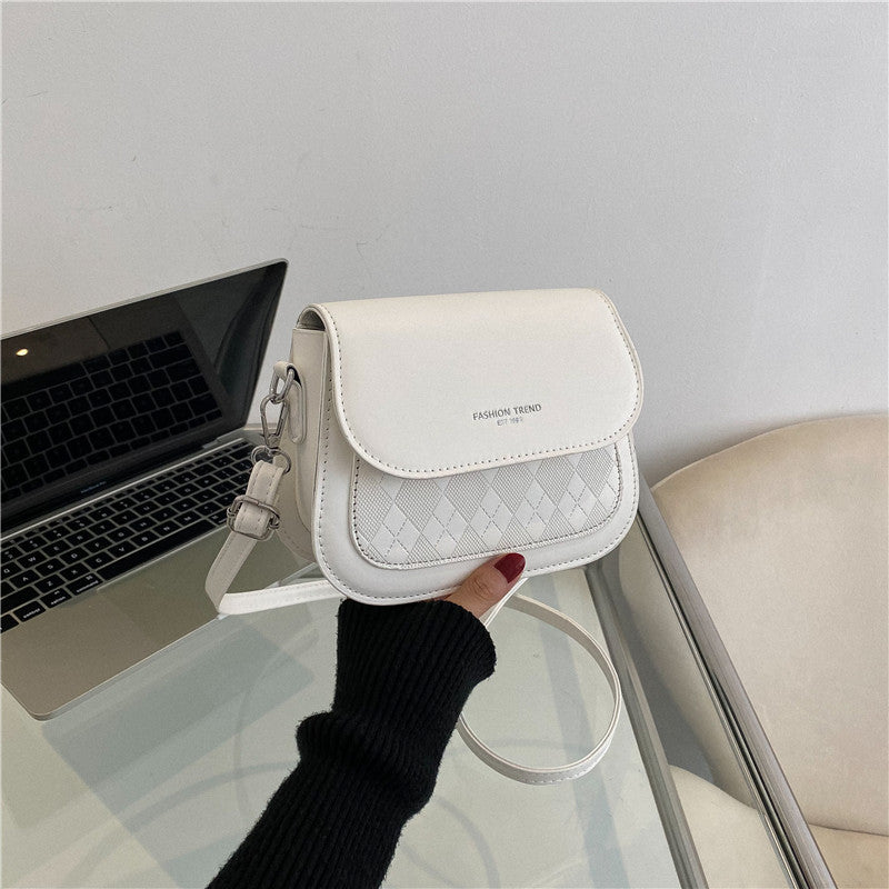 Simple Solid Color Underarm Small Square Bag