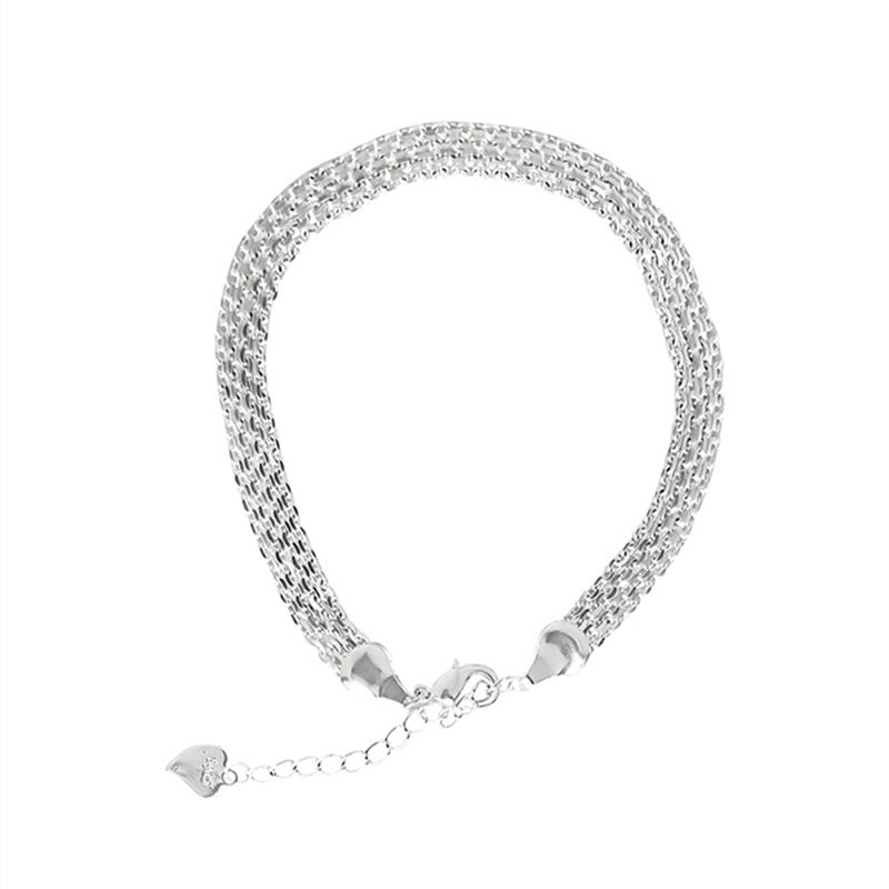 Women's 925 Sterling Silver Vintage Weave Bracelet