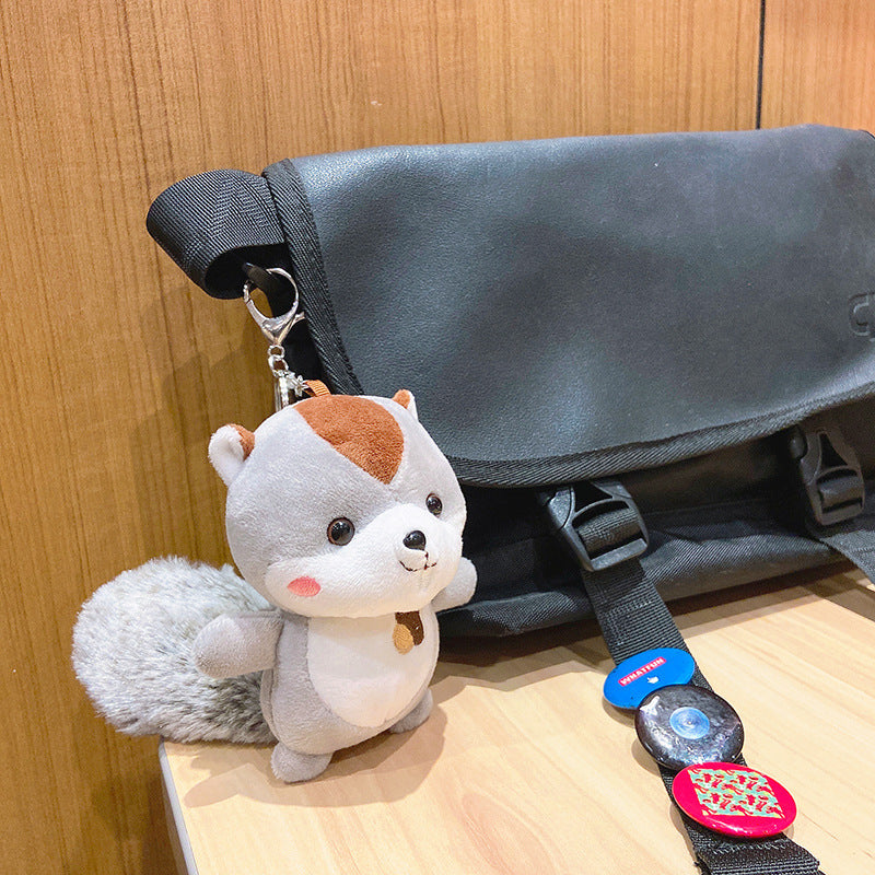 Plush Squirrel Doll Modeling Bag Hanging Ornament Keychain