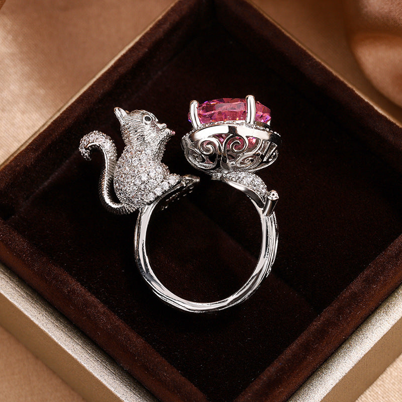 Santa Maria Cube Sugar Gem Squirrel Ring
