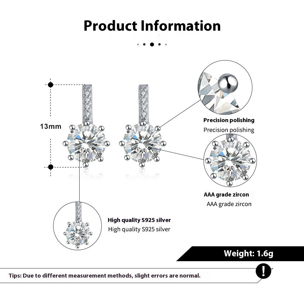 S925 Sterling Silver Stud Earrings
