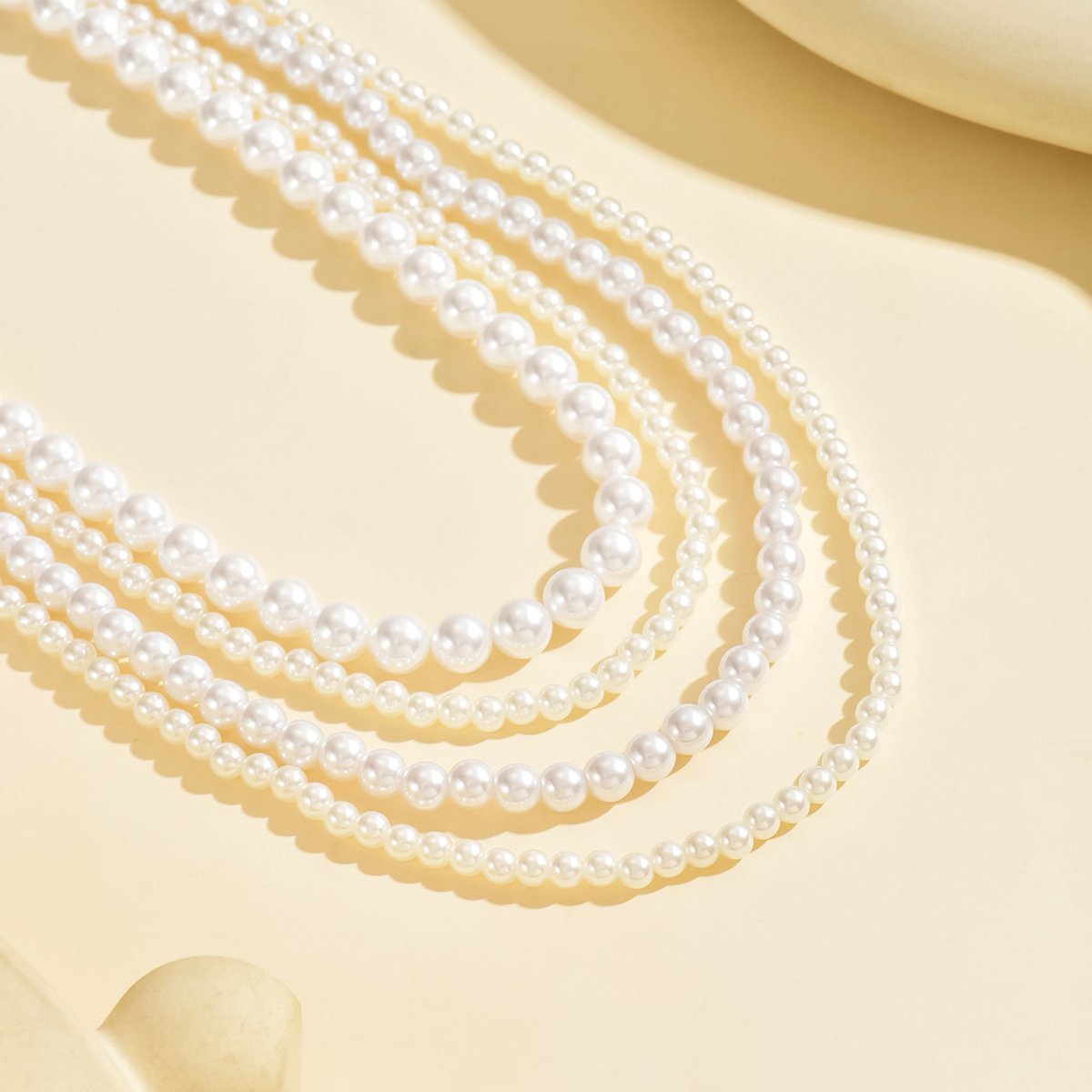 Elegant Multi-Layer Pearl Beaded Necklace - Classic And Timeless Jewelry