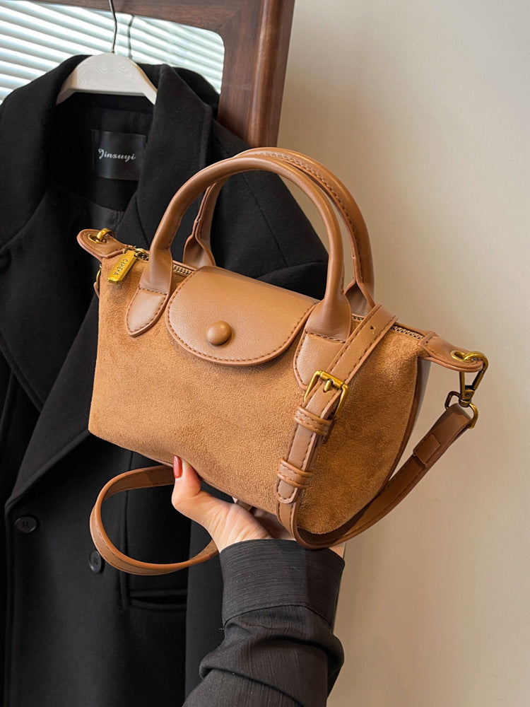 Hand-held Dumplings Matte Stitching Shoulder Bag
