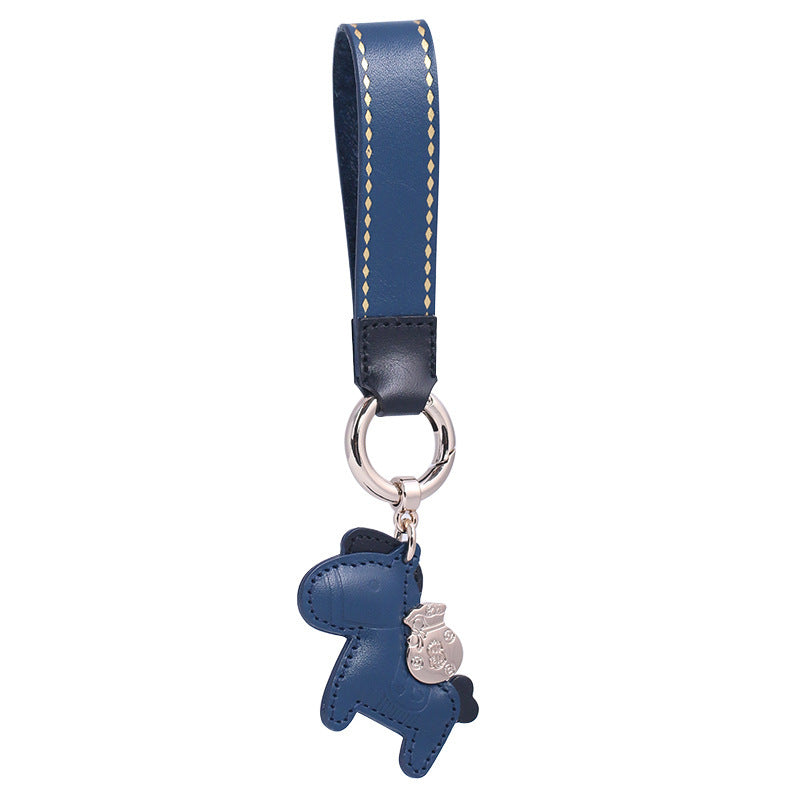 Genuine Leather High-end Keychain Immediately Rich Cowhide Vehicle-use Key Chain