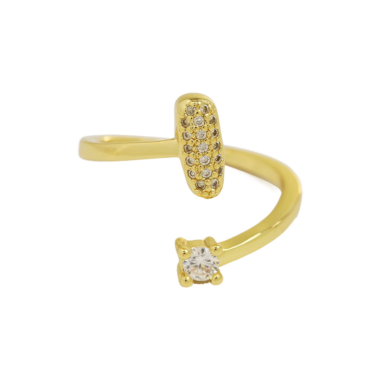 Cute 26 English Letters Open Adjustable Personality Ring
