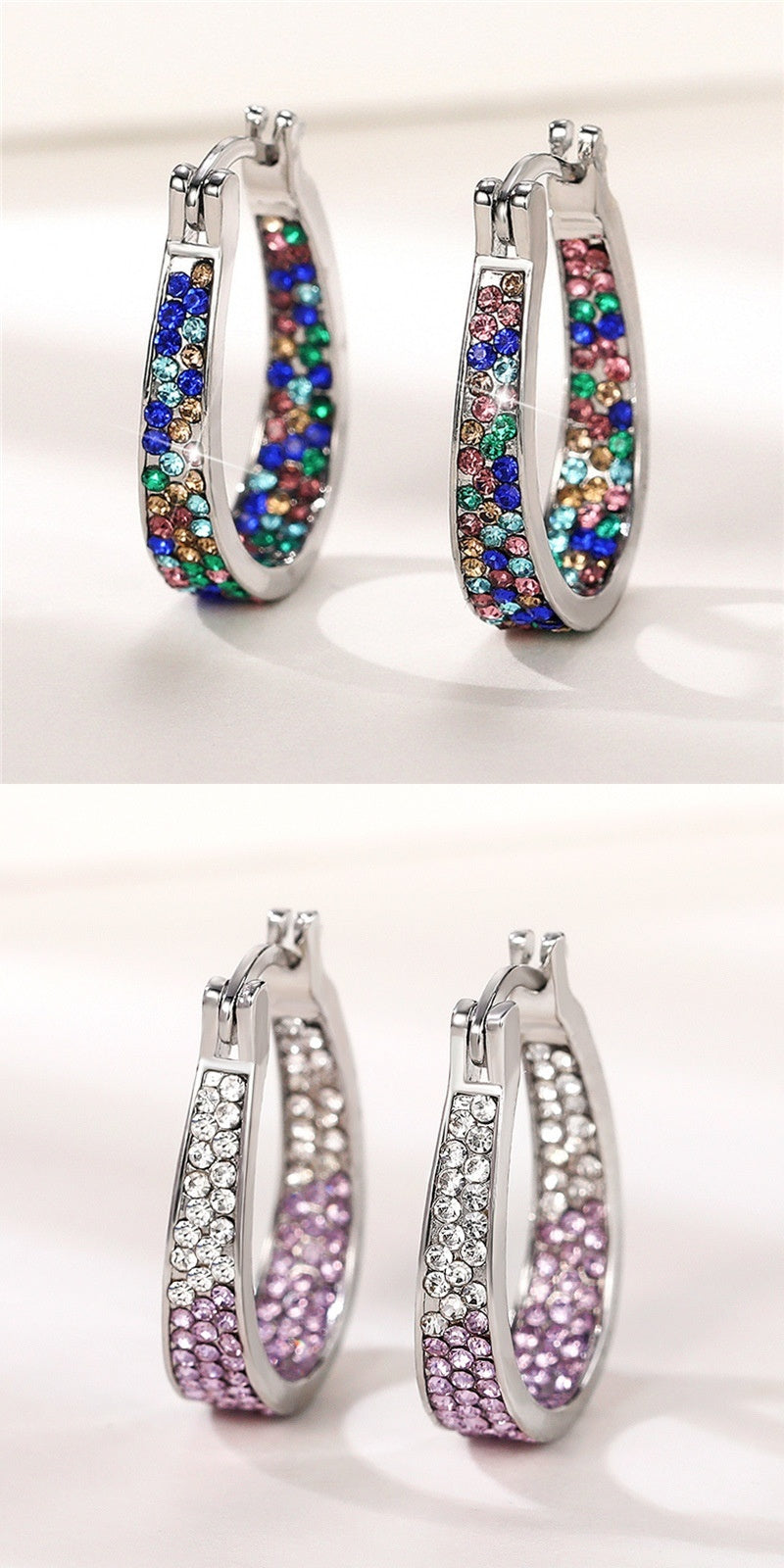 Colorful Ear Clip Women's Earrings