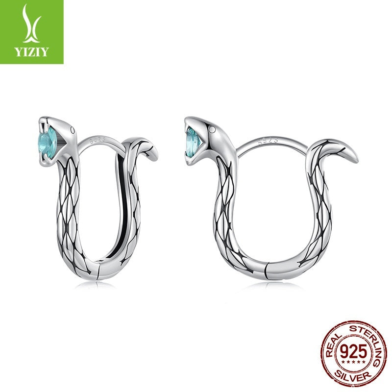 Silver Ziyun Original Animal Year Snake Ear Clip Unisex