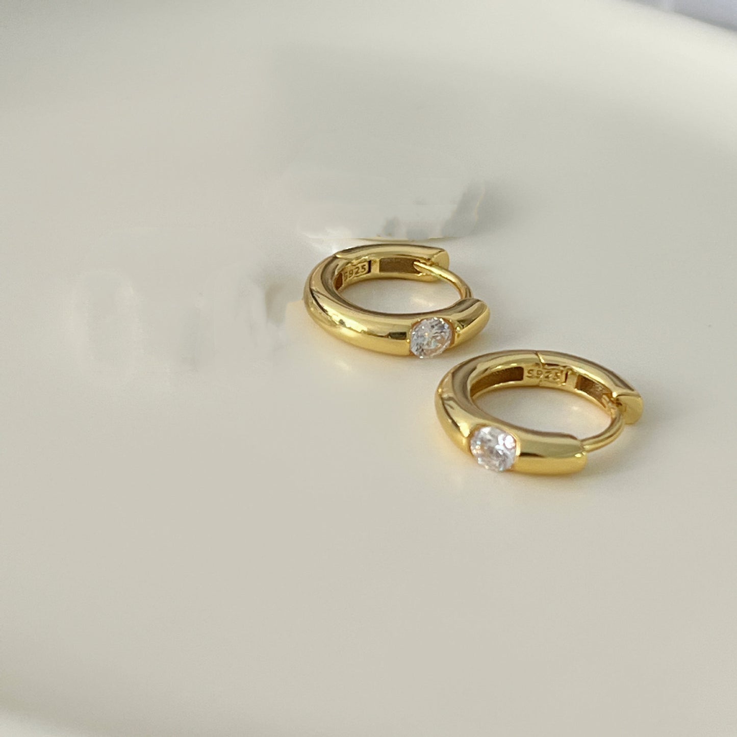 Sterling Silver Zircon Ear Clip Women