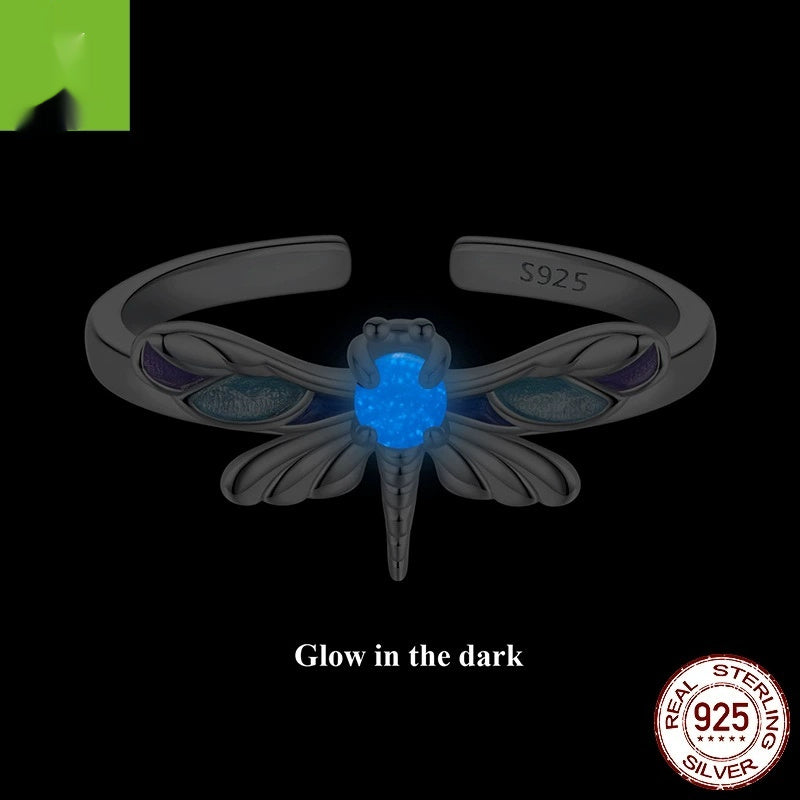 Silver Fantasy Gradient Butterfly Ring