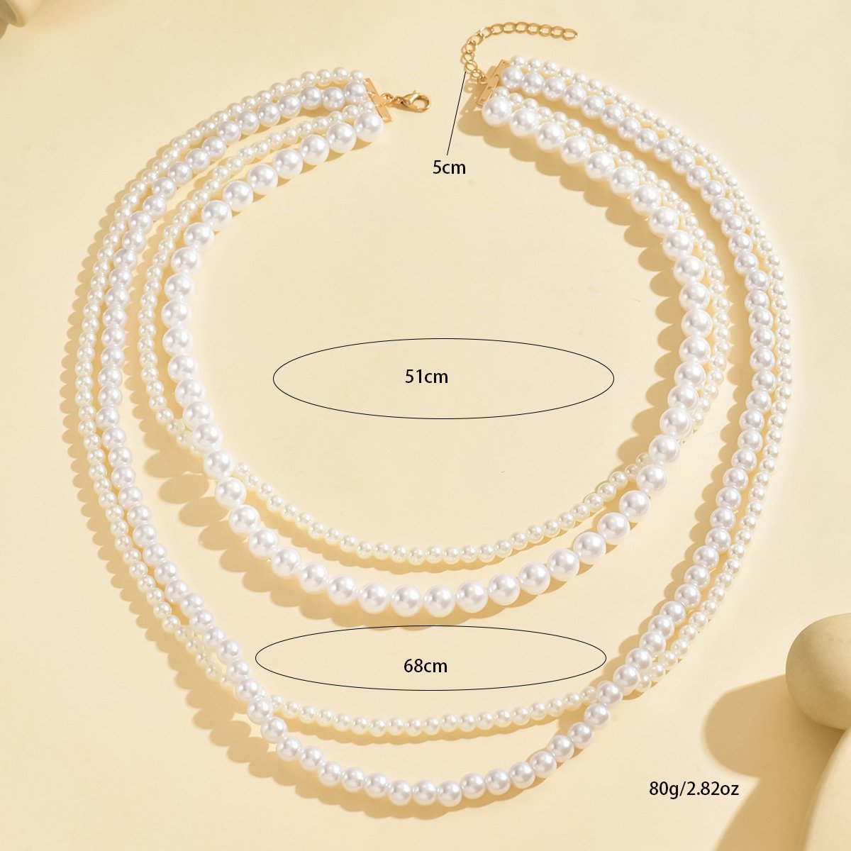 Elegant Multi-Layer Pearl Beaded Necklace - Classic And Timeless Jewelry