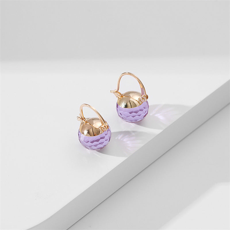 Stylish Round Crystal Earrings