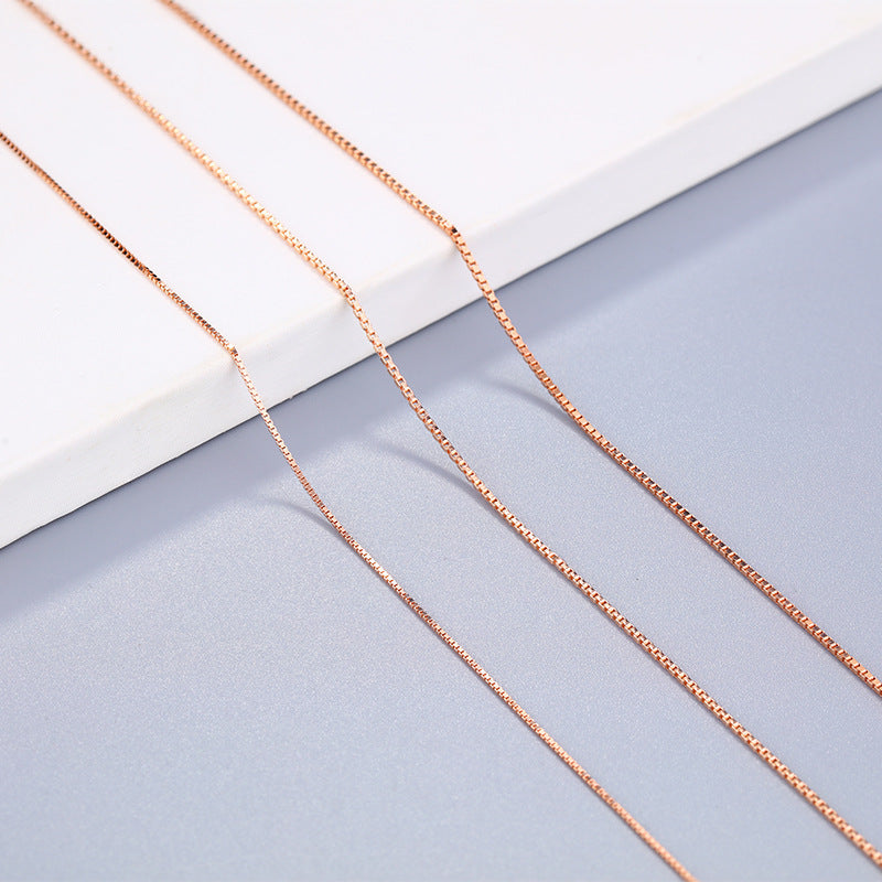 S925 Silver Accessories Necklace Box Chain