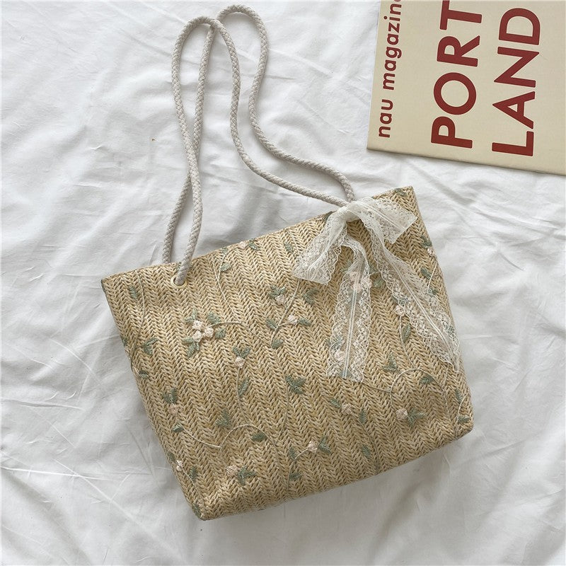 Bow Woven Bag