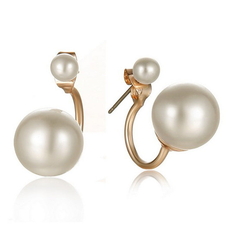 Double Shell Pearl Ear Studs