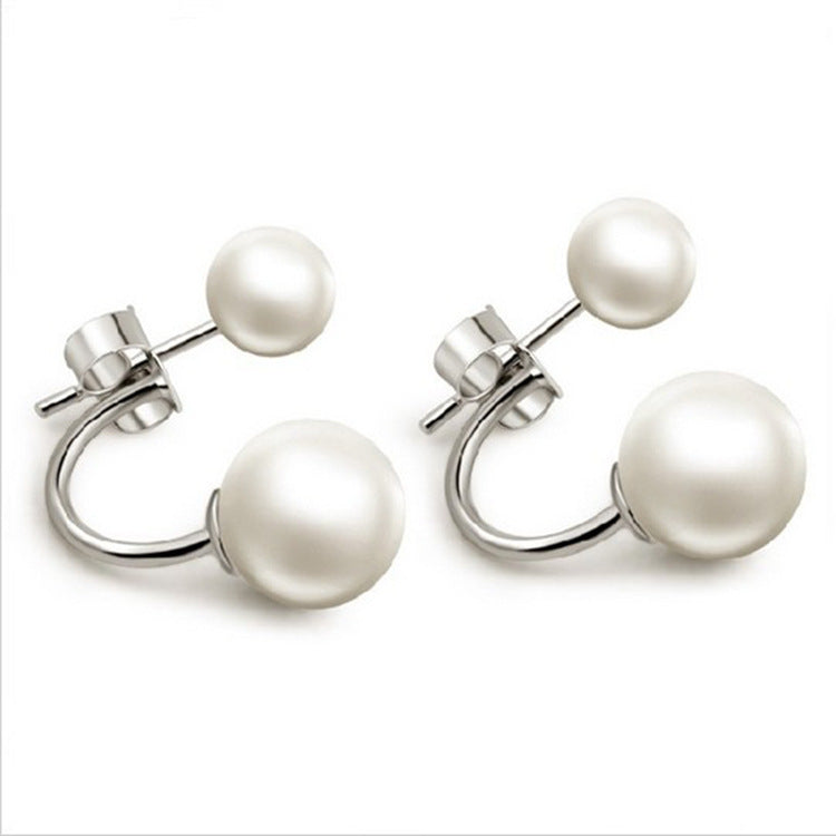 Double Shell Pearl Ear Studs