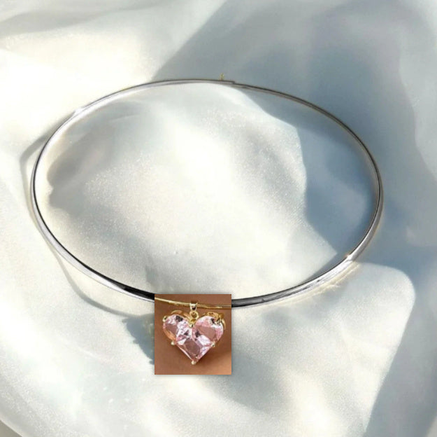 Simple Fashion Rhinestone Pendant Necklace