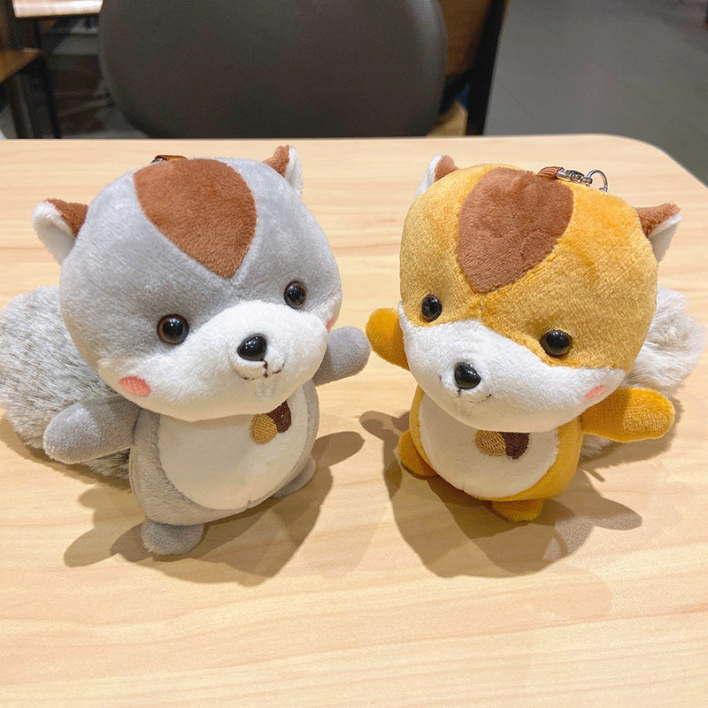 Plush Squirrel Doll Modeling Bag Hanging Ornament Keychain