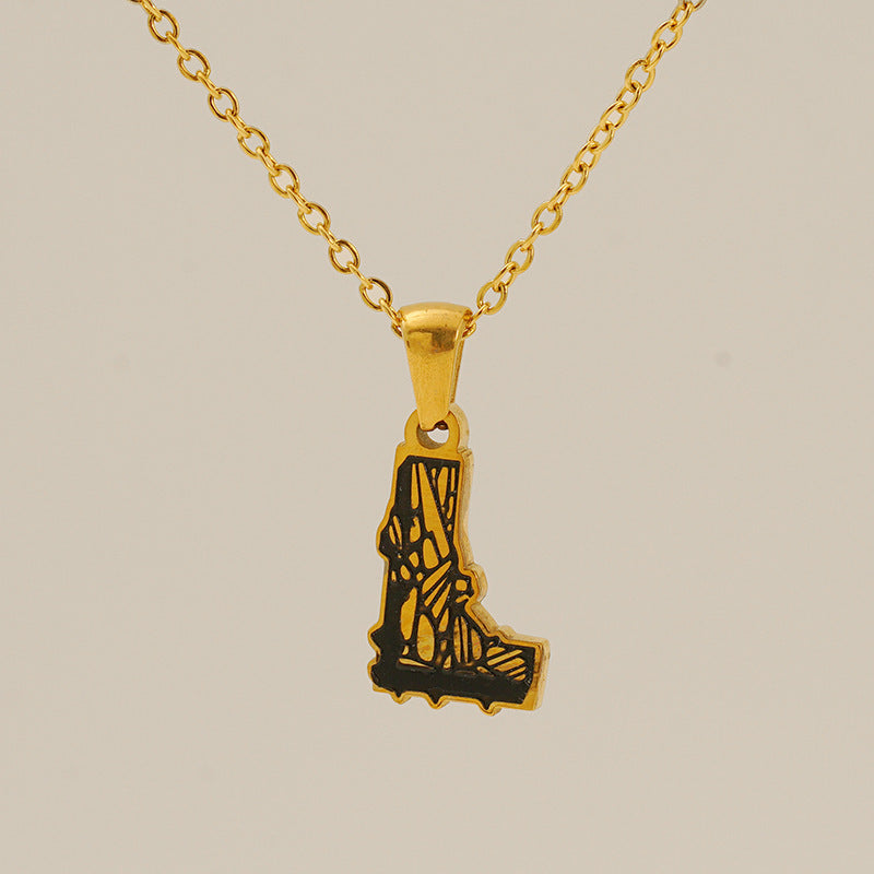 Letter Necklace Titanium Steel No Fading