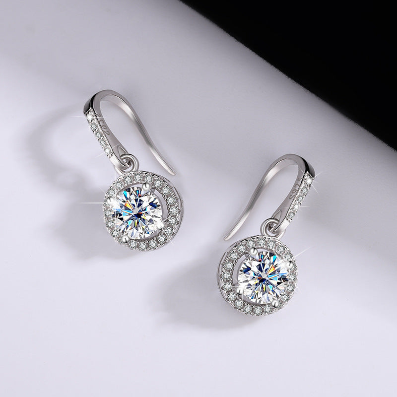 S925 Silver Moissanite Luxury Earrings