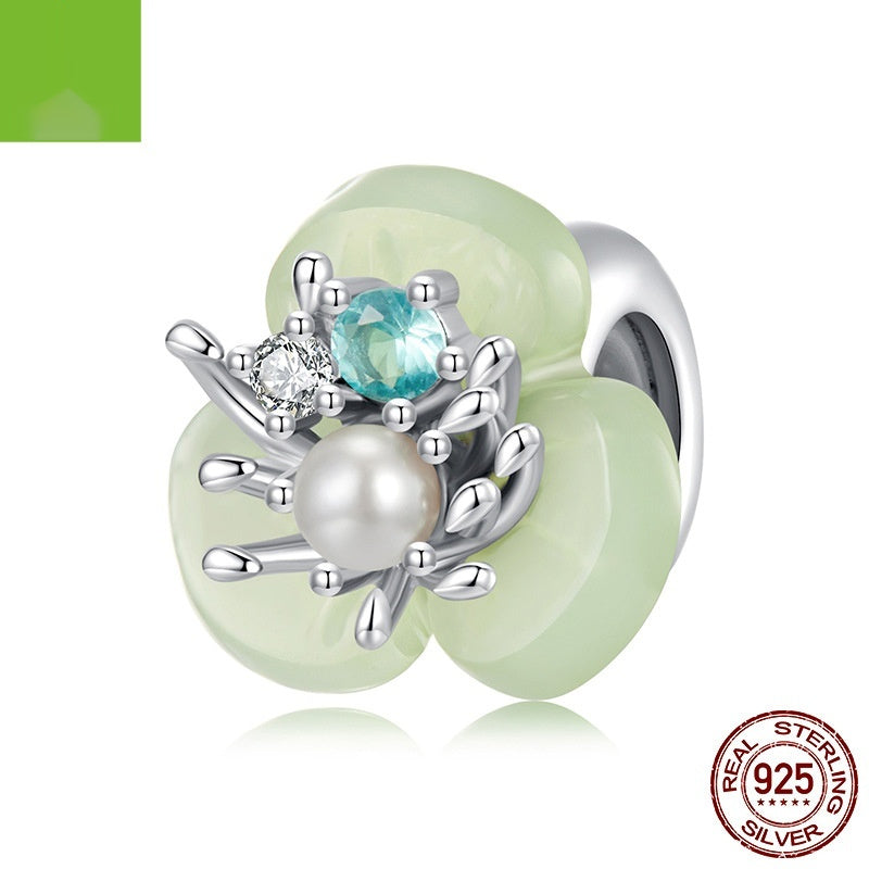 Green Flowers And Insects Series Bracelet String Beads Accessories