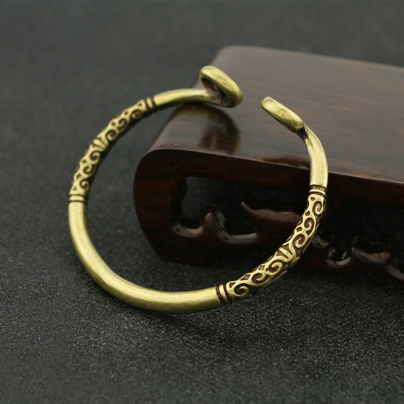 Pure Handmade Brass Tight Hoop Bracelet