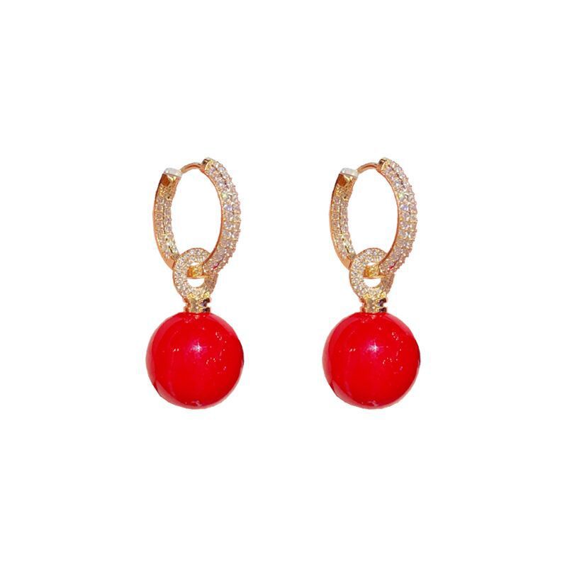 Micro Inlaid Zircon Pearl Ear Clip Women