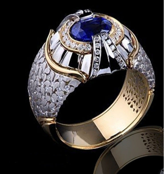 Men's Fashion Natural White Sapphire Diamond Ring