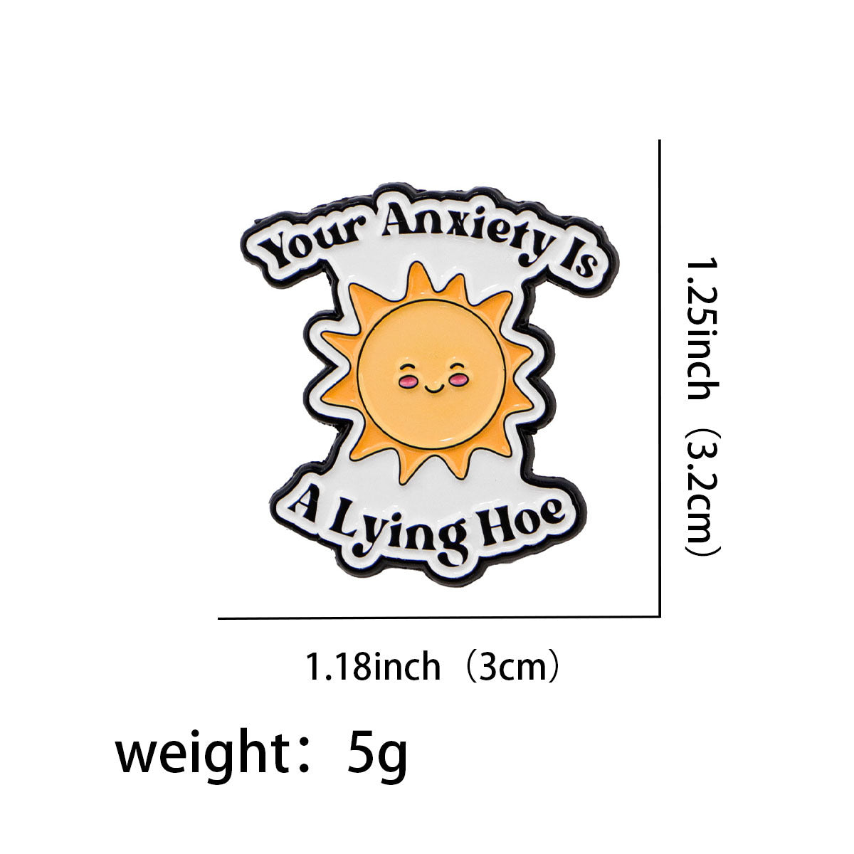 Brooch Cartoon Golden M Badge