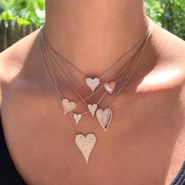 Sterling Silver Heart Temperamental Necklace