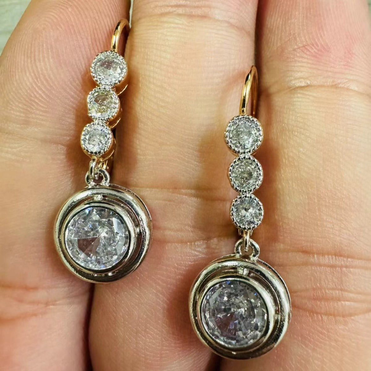 Personalized Zircon Tassel Earrings