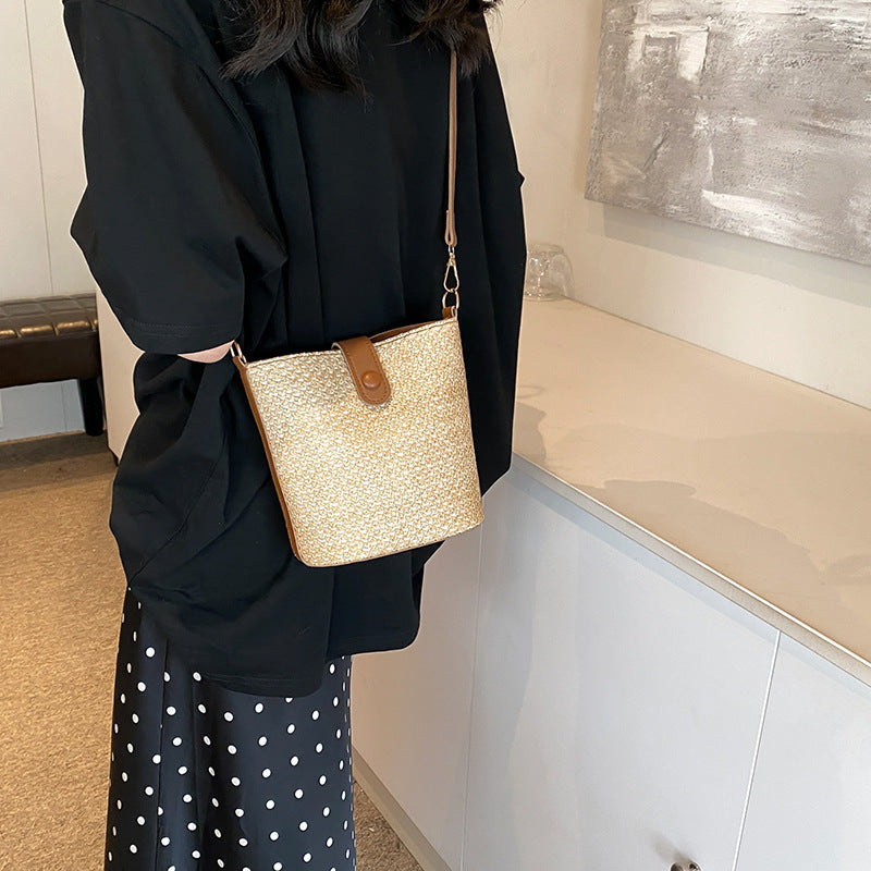 New Color Contrast Patchwork Fashion Messenger Bag For Women