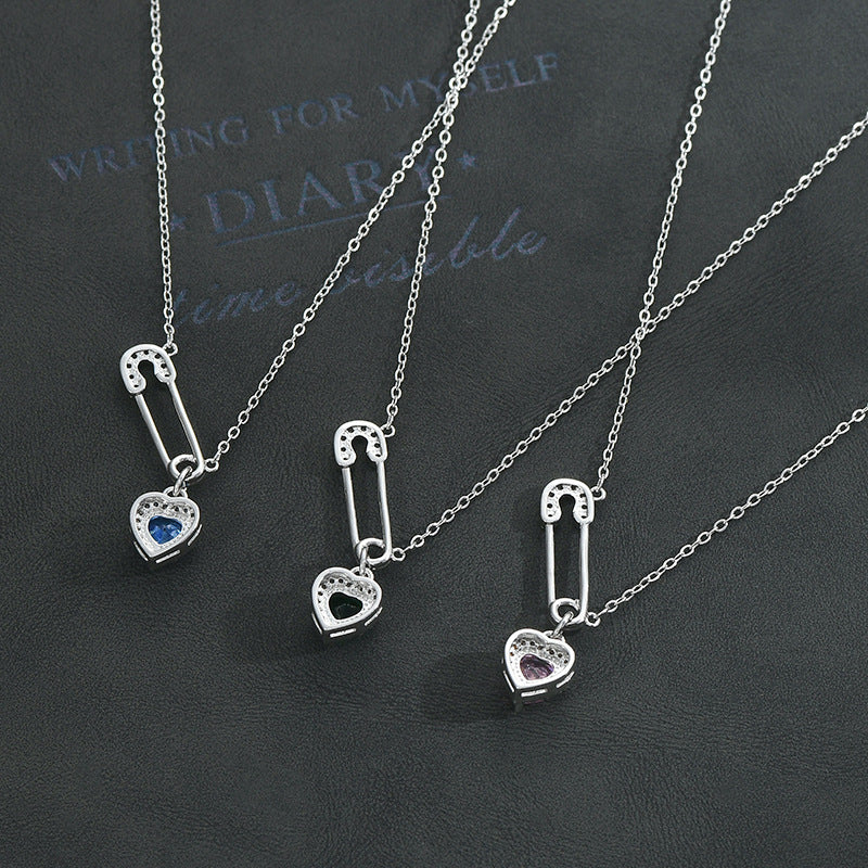 Real Gold Plating Inlaid Zircon Temperament Clavicle Chain Necklace