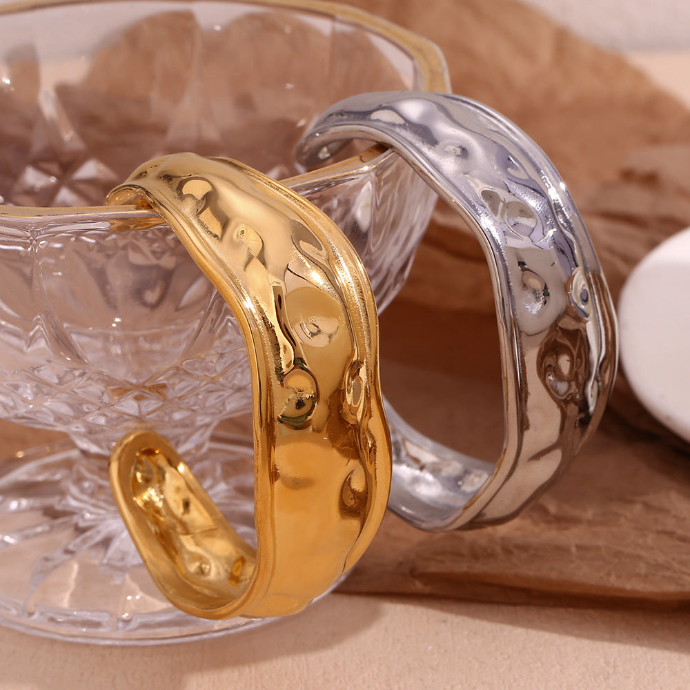 Simple Stainless Steel 18K Gold Plated Bracelet