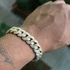 Fully-jewelled Cuban Ins Style Hip Hop Geometric Bracelet