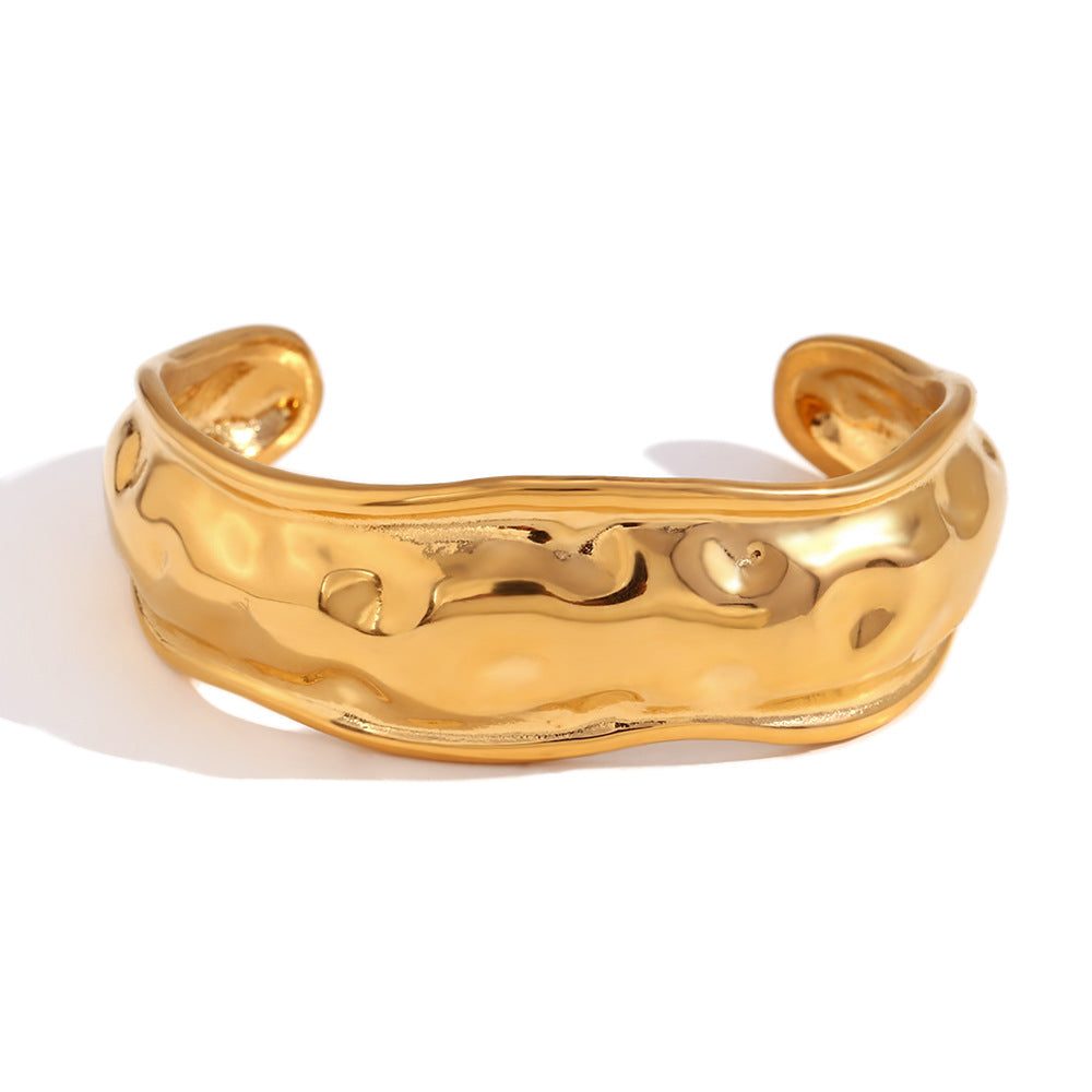 Simple Stainless Steel 18K Gold Plated Bracelet