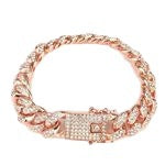 Fully-jewelled Cuban Ins Style Hip Hop Geometric Bracelet