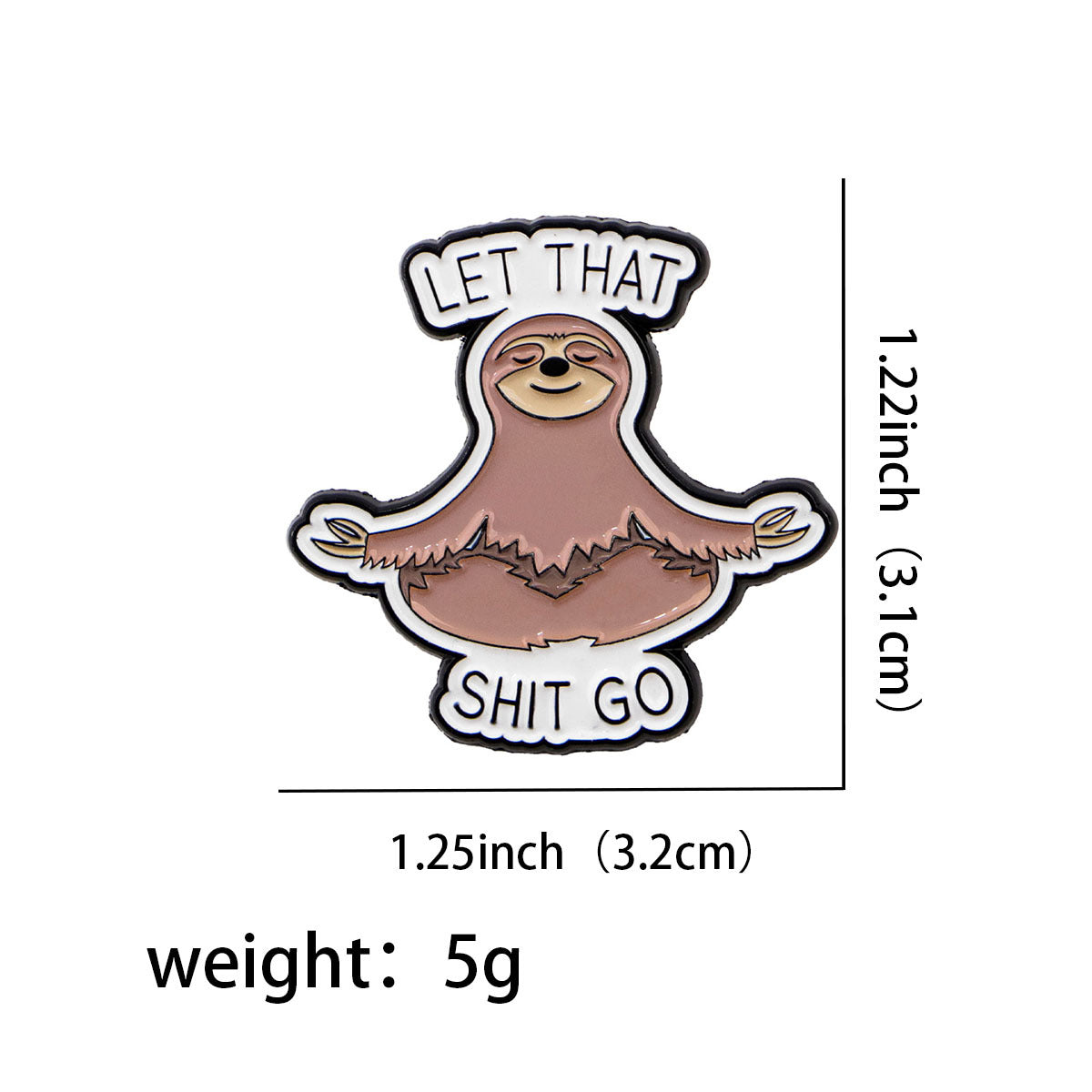 Brooch Cartoon Golden M Badge