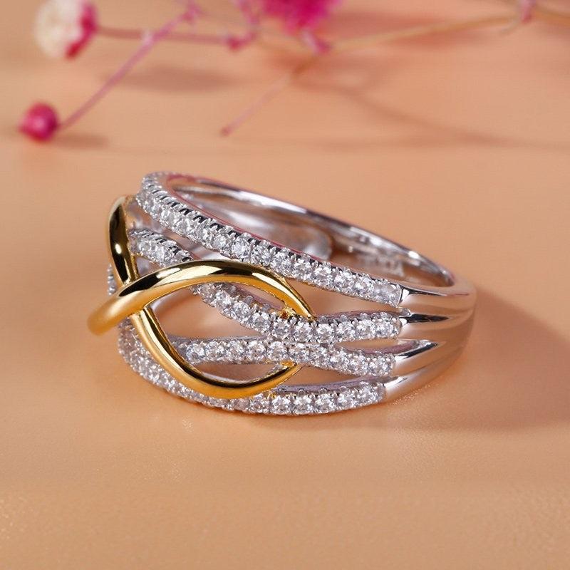 Women's Two-tone Infinity Ring