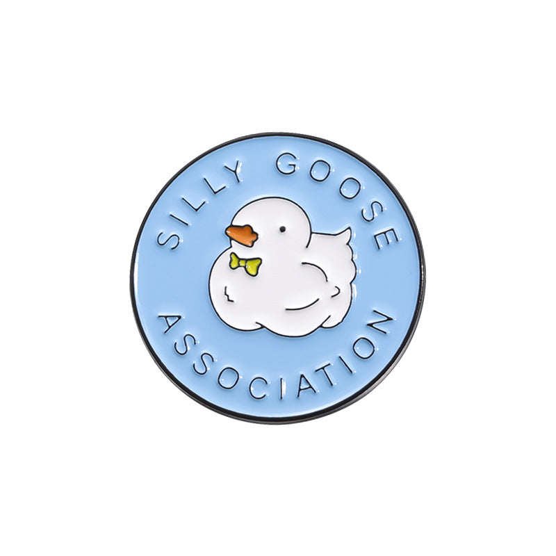 Cartoon Geometric Round Clothing Blue Brooch