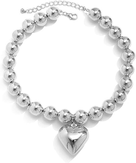 Exaggerated Big Round Bead Punk Short Necklace