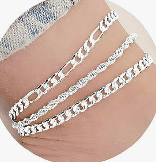 Stylish Women's Simple Personality Multi-layer Anklet Suit