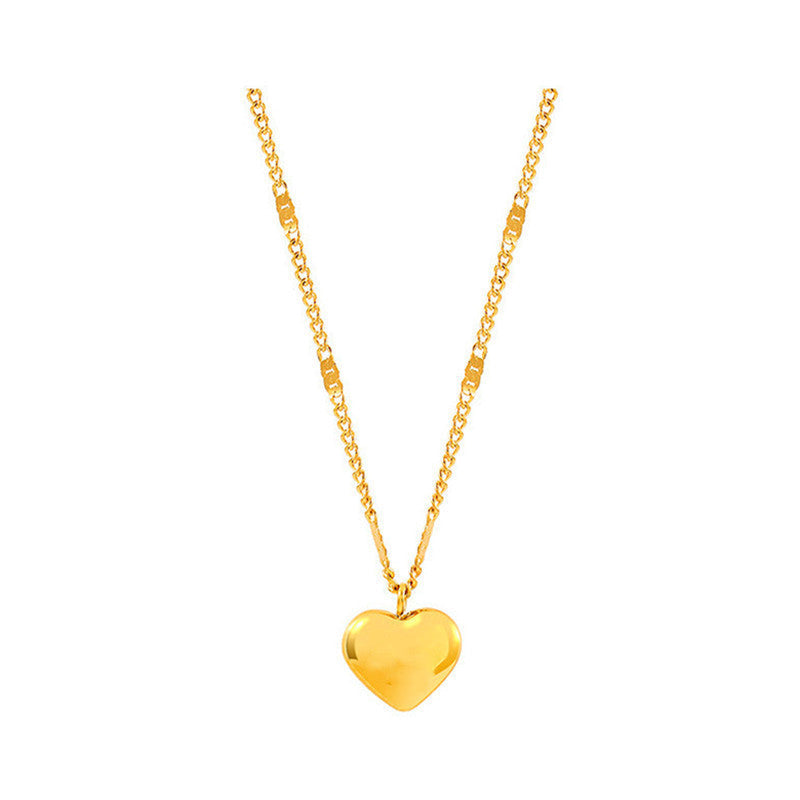 Clavicle Chain Geometric Heart-shaped Necklace