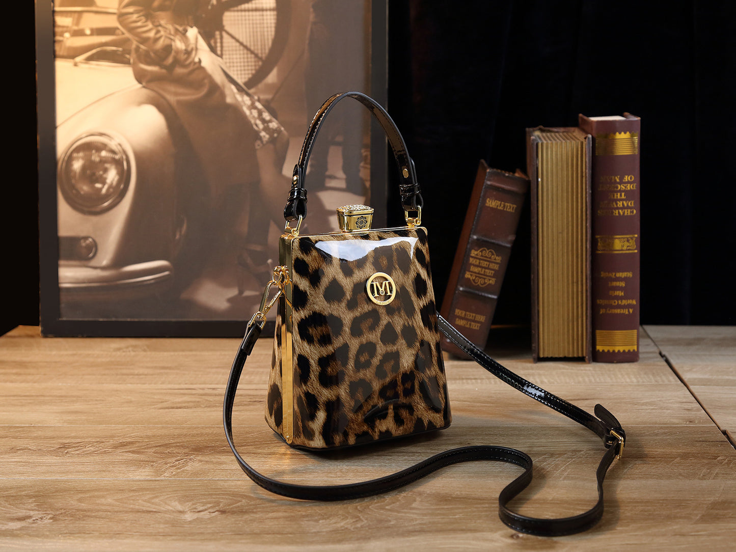 Patent Leather Glossy One Shoulder Can Be Crossbody Bag