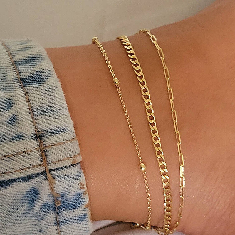 Stylish Women's Simple Personality Multi-layer Anklet Suit