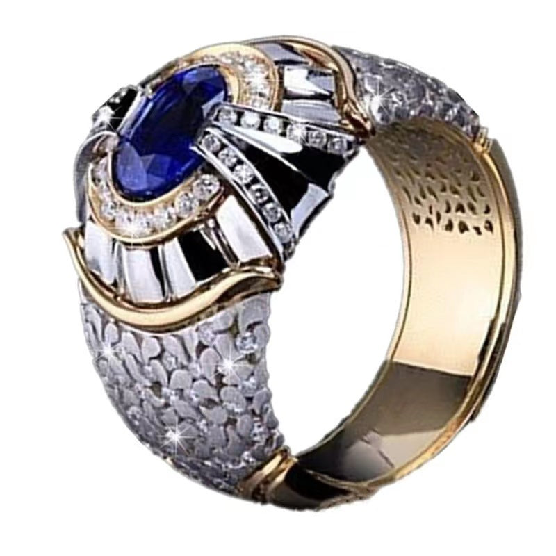 Men's Fashion Natural White Sapphire Diamond Ring