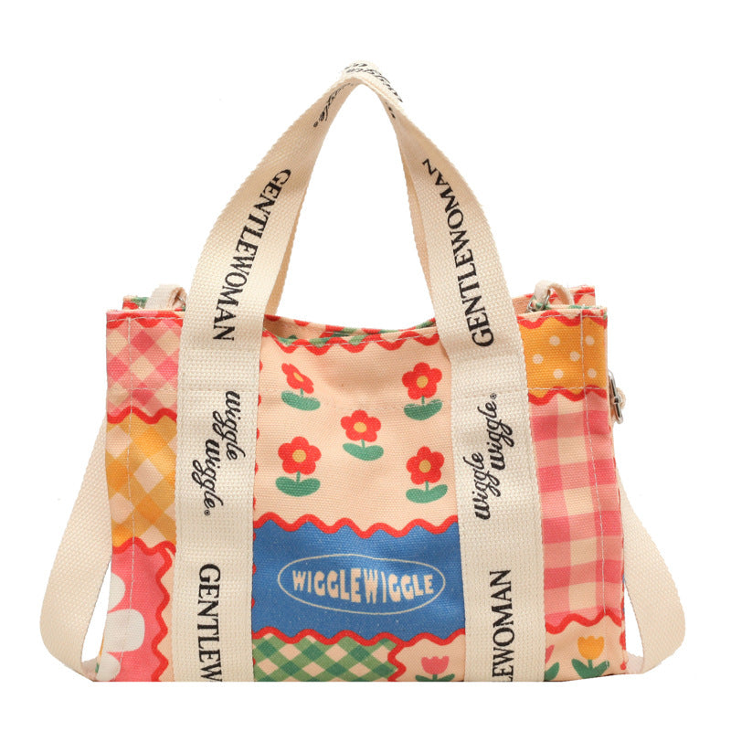 Letter Printed Canvas Bag