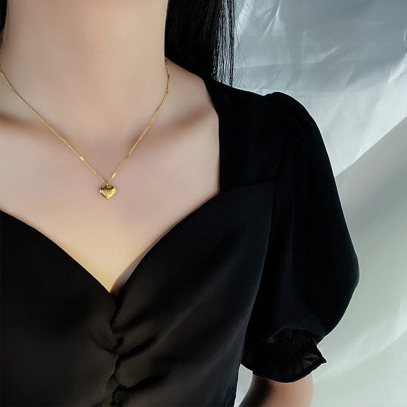 Clavicle Chain Geometric Heart-shaped Necklace
