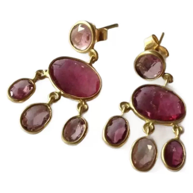 Women's Color Resin Long Irregular Earrings