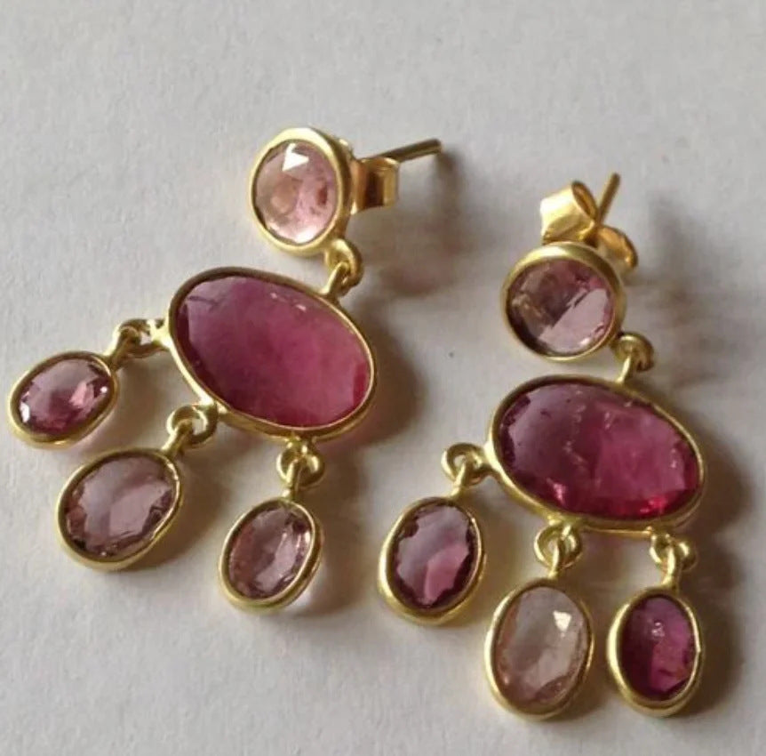 Women's Color Resin Long Irregular Earrings