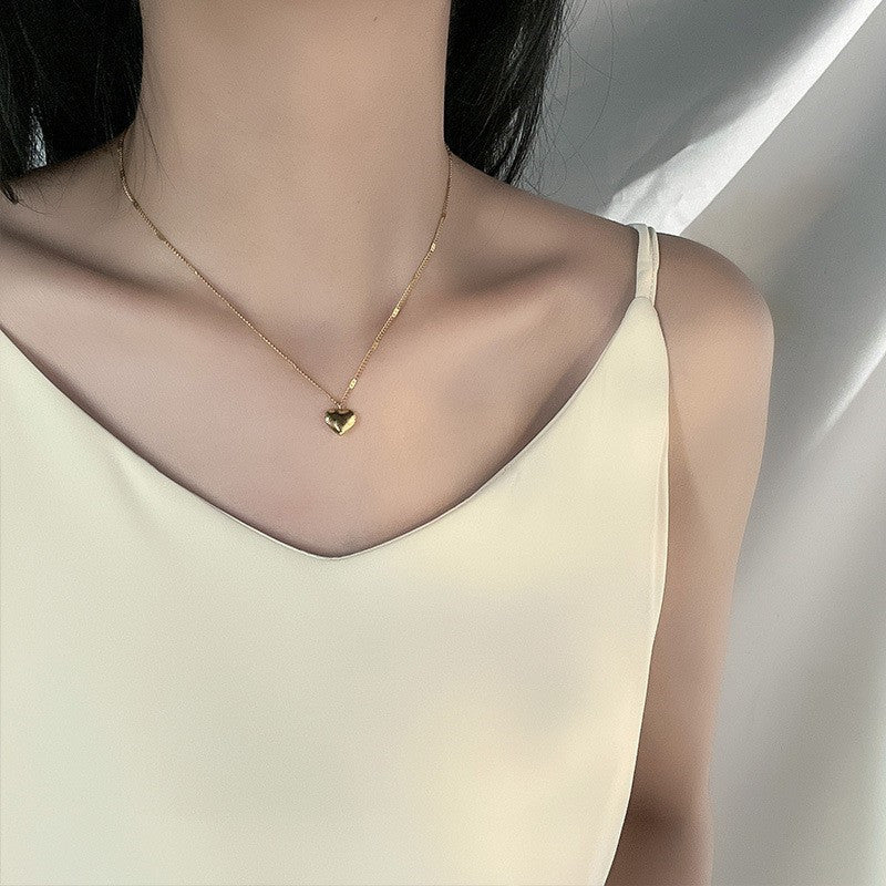 Clavicle Chain Geometric Heart-shaped Necklace
